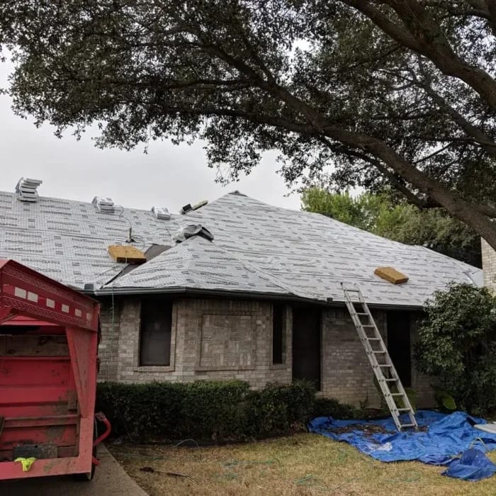 Commercial roofing project completed by Montesco Roofing in Arlington Texas