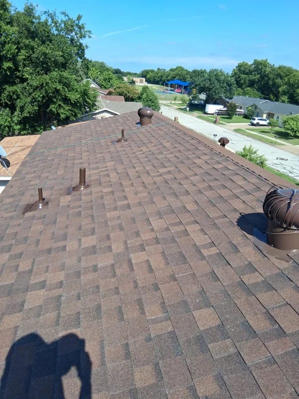 Completed roofing project on residential home